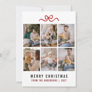 Cartão De Festividades Doce Arco Feliz Natal 6 Grade de Fotos Família
