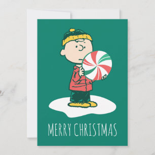 Cartão De Festividades Doce de Hortelã do Charlie Brown