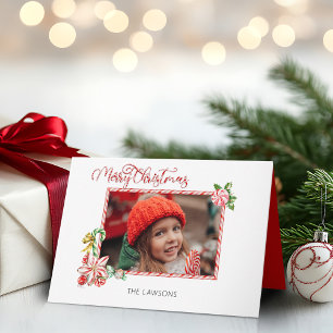 Cartão De Festividades Doce de Natal Festivo Cana de Açúcar Feliz Natal U