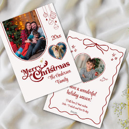 Cartão De Festividades Doce e excêntrico desenho de Natal personalizado 3