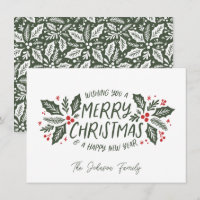 Doce Holly Greenery Natal Festivo