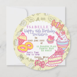 Cartão De Festividades Doces e Bebidas