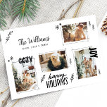 Cartão De Festividades Dodle Desenhado à Mão 4 Foto Natal<br><div class="desc">Cartão de Feriado de Natal de Portão Desenhado em Mão 4</div>