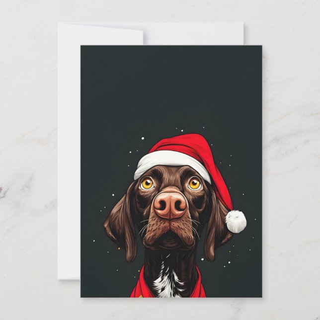 Cartão De Festividades Dog on Christmas Cards (Frente)