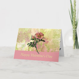Cartão De Festividades Dog Rose Valentine's Card (Large Print)