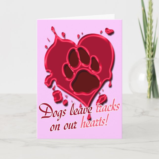 Cartão De Festividades Dog Tracks! Customized Greeting Card (Frente)