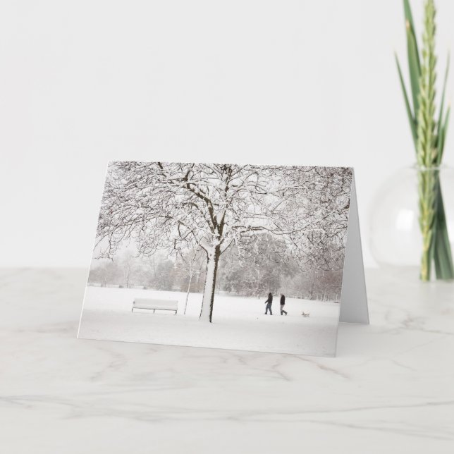 Cartão De Festividades Dog walkers (Frente)