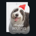 Cartão De Festividades Dog wearing Santa hat<br><div class="desc">Dog wearing Santa hat</div>