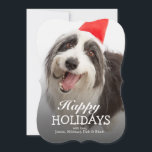 Cartão De Festividades Dog wearing Santa hat<br><div class="desc">Dog wearing Santa hat</div>