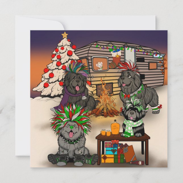 Cartão De Festividades Doggy Trailer Park (Frente)