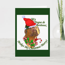 Cartão De Festividades Dogue de Bordeaux Christmas Gifts