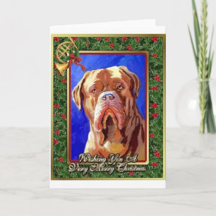 Cartão De Festividades Dogue De Bordeaux Dog Blank Christmas Card