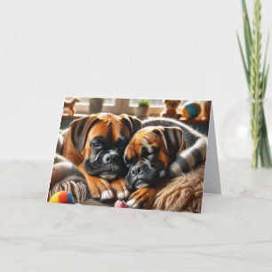 Cartão De Festividades Dois Boxers, Um Coração: Um Vale Perfeitamente Ado