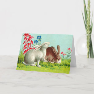 Cartão De Festividades Dois coelhos