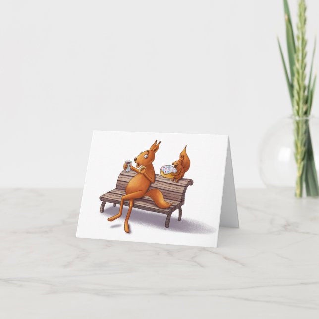 Cartão De Festividades Dois esquilos (Frente)