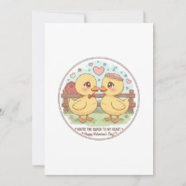 Cartão De Festividades dois patos e amor, você é o grasnar do meu coração