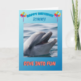 Cartão De Festividades Dolphin Splash Birthday Cheer