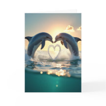 Dolphins Valentine's Card