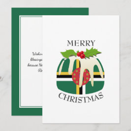 Cartão De Festividades DOMINICA FLAG | Pudim de Natal | Festivo