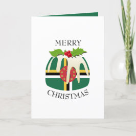 Cartão De Festividades DOMINICA FLAG | Pudim de Natal | Festivo