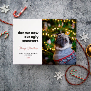 Cartão De Festividades Don We Now Our Ugly Sweater Fotografia