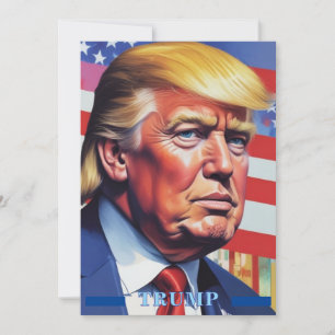 Cartão De Festividades Donald Trump Arte Pop