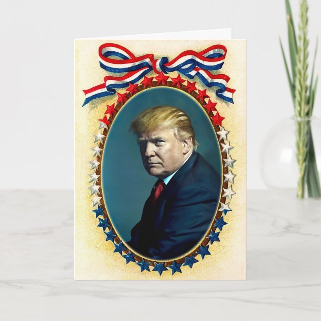 Cartão De Festividades Donald Trump Customizable Holiday Card (Frente)