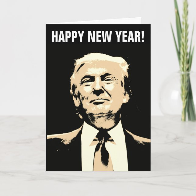 CARTÃO DE FESTIVIDADES DONALD TRUMP NEW YEAR GREETING CARD 2026 (Frente)