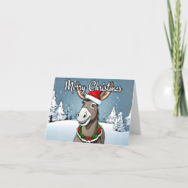 Cartão De Festividades Donkeys Feliz Natal