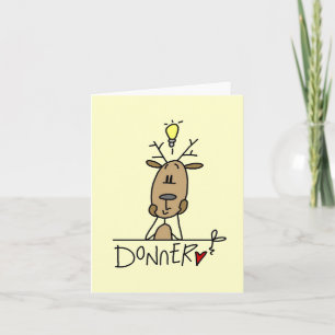 Cartão De Festividades Donner Reindeer - T-shirts e presentes de Natal