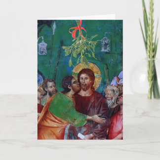 Cartão De Festividades Don't Get Caught Under the Mistletoe