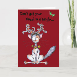 Cartão De Festividades Don't get your tinsel in a tangle! Holiday