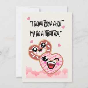 Cartão De Festividades donuts amor valentine