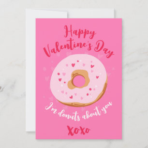 Cartão De Festividades Donuts sobre você XOXO Corações de Amor Dia dos Na