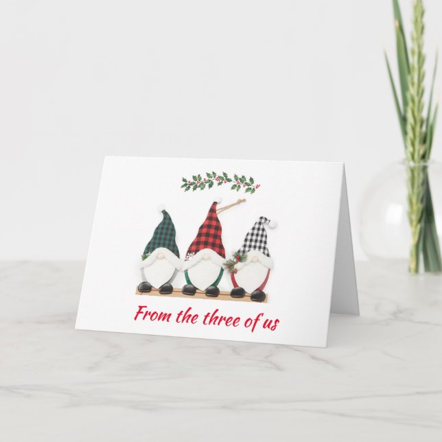 CARTÃO DE FESTIVIDADES DOS 3 DE US = DESEJOS DE ALEGRIA (Frente)