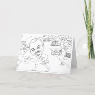 Cartão De Festividades Doug o carteiro diz Obrigado!