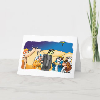 Cartão De Festividades Dourado, frankenstein e Myrrh