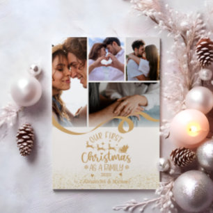 Cartão De Festividades Dourado Glitter 5 Foto de Design de Natal