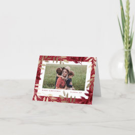 Cartão De Festividades Dourado Ramais 3 Foto Natal