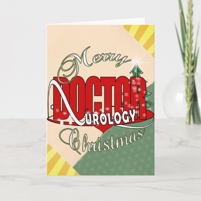 CARTÃO DE FESTIVIDADES DOUTOR UROLOGIA UROLOGIST DO NATAL (Frente)