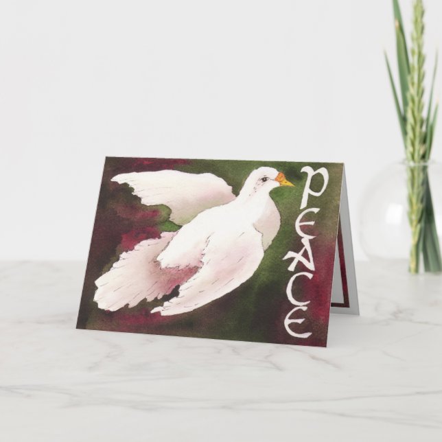 Cartão De Festividades Dove of Peace Christmas Card (Frente)