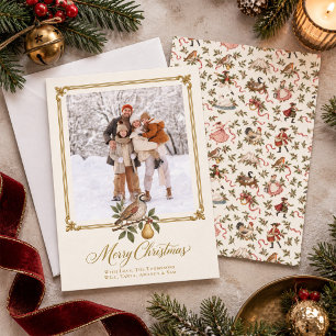 Cartão De Festividades Doze Dias de Natal Foto Elegante