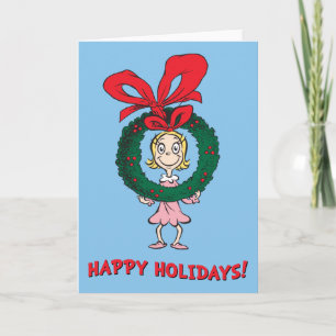 Cartão De Festividades Dr. Seuss   Cindy-Lou Quem - Coroa