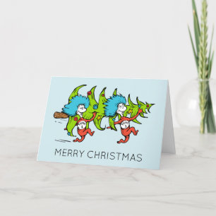 Cartão De Festividades Dr. Seuss Grinch Coisa Um Coisa Dois Natal