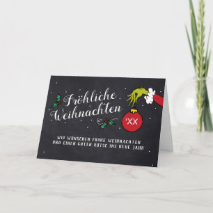Cartão De Festividades Dr. Seuss   Grinch - Feliz Natal