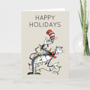 Cartão De Festividades Dr. Seuss   Grinch   Gato Travesso do Chapéu