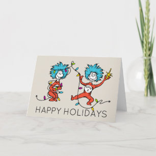 Cartão De Festividades Dr. Seuss   Grpolegadas   Coisa 1 & Coisa 2 Dança
