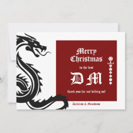 Cartão De Festividades Dragão Celular DND RPG DM Gamer Natal