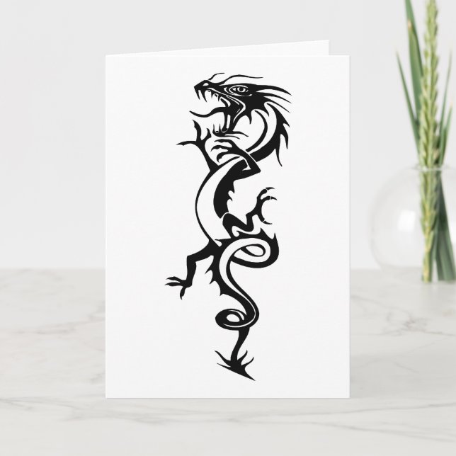 Cartão De Festividades Dragão chinês (7) (Frente)