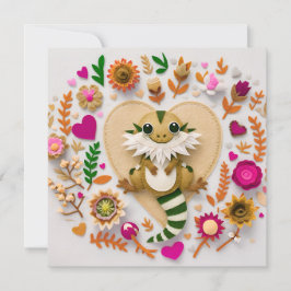 Cartão De Festividades Dragão romeno barbudo